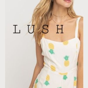Anthropologie Pants - LAST ONE ! Pineapple Print Romper Lush Anthropologie Pants - LAST ONE ! Pineapple Print Romper Lush